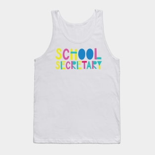 School Secretary Gift Idea Cute Back to School Tank Top